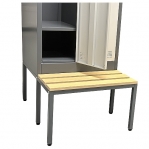 1-door Steel Locker with Bench 2070x400x800 Knock-Down