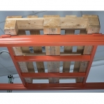 H-pallet support bar W850xD1050mm, 60*40*1,5 w. 2 cross-bars