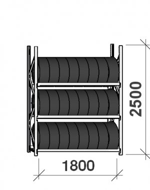 Starter Bay 2500x1800x500, 3 levels