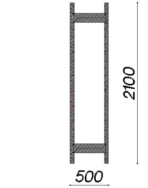 Side frame 2100x500