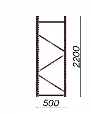 Side frame 2200x500 mm UNIVERSAL