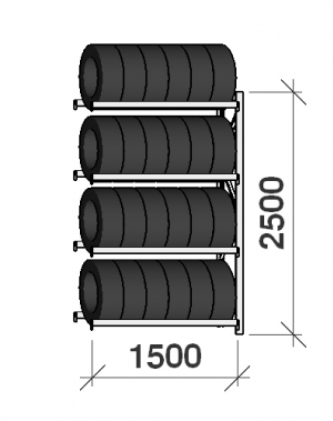 Add On bay 2500x1500x500,4 levels