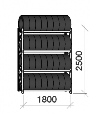 Starter bay 2500x1800x500,4 levels