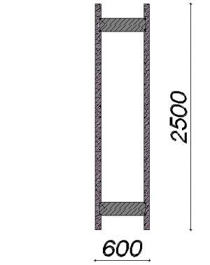 Side frame 2500x600