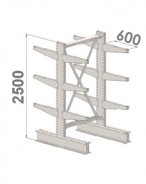 Starter bay 2500x1000x2x600,4 levels