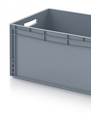 Plastic box 600x400x320, grey