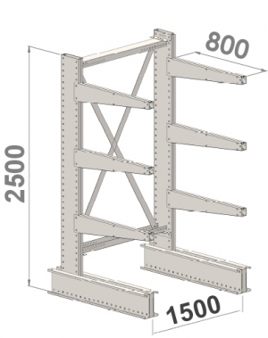 Starter bay 2500x1500x800,4 levels