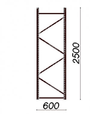 Side frame 2500x600 mm UNIVERSAL