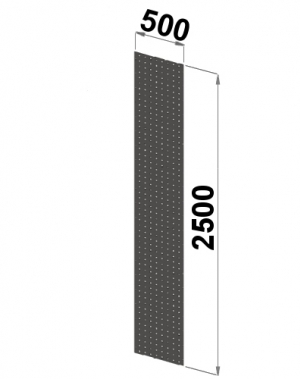 Side sheet 2500x500 perforated