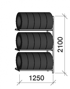 Add On bay 2100x1250x600,3 levels