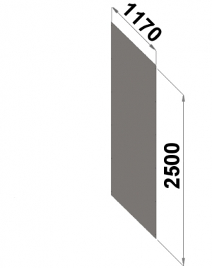 Back sheet panel 2500x1170