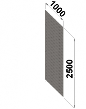 Perf.back sheet metal 2500x1000 zn