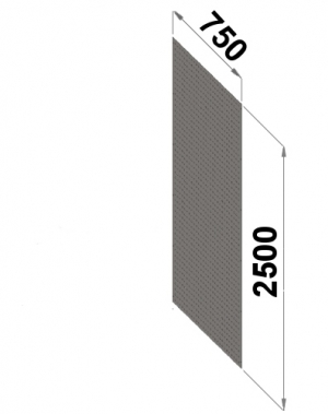 Perf.back sheet metal 2500x750 zn