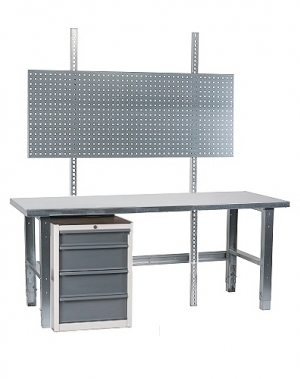 Workstation 2000x800 with steel top