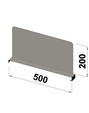 Shelf divider 500x200 zn