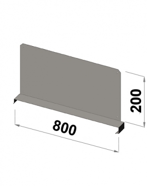 Shelf divider 800x200 zn