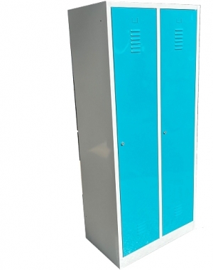 2-door locker, 1800x800x490, RAL7035/RAL5021