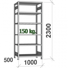 Varastohylly perusosa 2295x1000x500 150kg/hyllytaso,6 tasoa ZN Kasten, käytetty