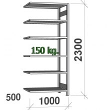 Varastohylly jatko-osa 2295x1000x500 150kg/hyllytaso,6 tasoa ZN Kasten, käytetty