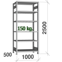 Starter bay 2500x1000x500 150kg/shelf,6 shelves