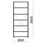 Starter bay 3000x1000x400 200kg/shelf,7 shelves