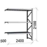 Maxi extension bay 2100x2400x500 300kg/level,3 levels with steel decks