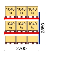 Add On bay 2550x2700 1041kg/pallet,9 EUR pallets