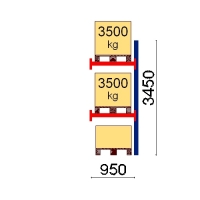 Add On bay 3450x950 3500kg/pallet,3 EUR pallets