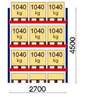 Starter bay 4500x2700 1041kg/pallet,12 EUR pallets