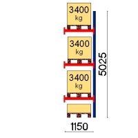 Kuormalavahylly jatko-osa 5025x1150 3400kg/lava,4 FIN lavapaikkaa