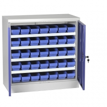 Box locker 900x900x450, 4 shelves, 35 bins 400x120x95