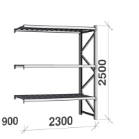 Extension bay 2500x2300x900 350kg/level,3 levels with steel decks