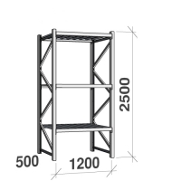 Starter bay 2500x1200x500 600kg/level,3 levels with steel decks