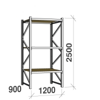 Starter bay 2500x1200x900 600kg/level,3 levels with chipboard