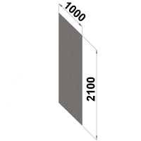 Perf.back sheet metal 2100x1000 zn