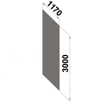 Perf.back sheet metal 3000x1170 zn