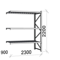 Extension bay 2200x2300x900 350kg/level,3 levels with steel decks