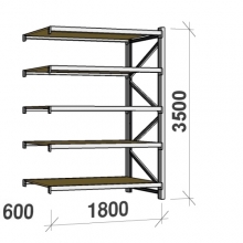 Extension bay 3500x1800x600 480kg/level,5 levels with chipboard MAXI