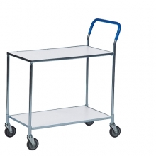 Shelf trolley, galv/white 850x435x950mm, 150kg